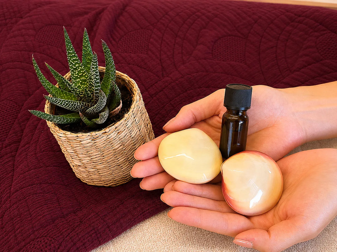 Karibikmuscheln und Aromaöl für entspannende Aromatherapie bei Olvenia