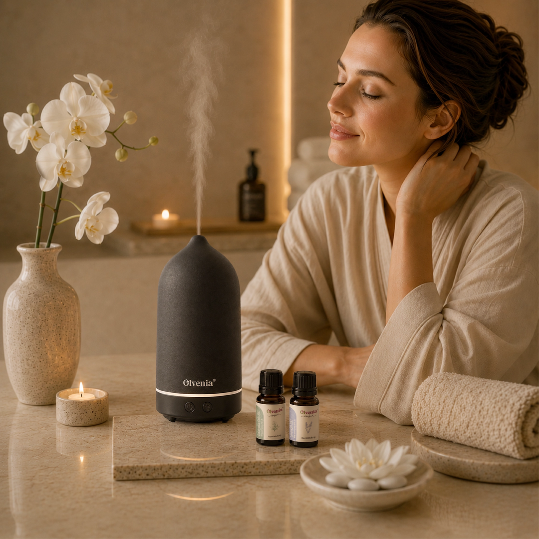 Schwarz Keramik Ultraschall Diffuser Olvenia