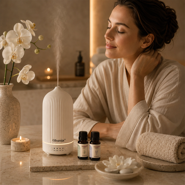 Weiß Keramik Ultraschall Diffuser Olvenia